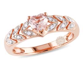 Vogue Crafts and Designs Pvt. Ltd. manufactures Rose Gold Heart Ring at wholesale price.